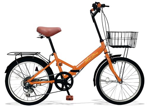 新品　ブラウン折りたたみ 自転車 20インチ カゴ付 折り畳み 71NwgXvbEZL._UF350,350_QL50_.jpg
